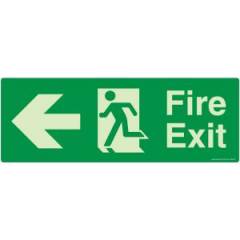 Mediateckboards LFEL2-023 LED Fire with Left Arrow, Size: 7x11 in