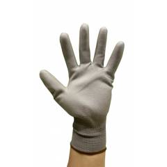 Marvel PU-102 Grey Safety Gloves, Size: L (Pack of 10 Pairs)