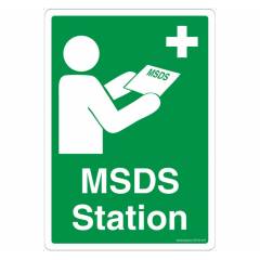 Safety Sign Store MSDS Station Sign Board, SS724-A4V-01