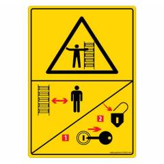 Safety Sign Store Danger: Entanglement Hazard-Bucket Wheel-Graphic Sign Board, DS422-A6V-01, (Pack of 5)