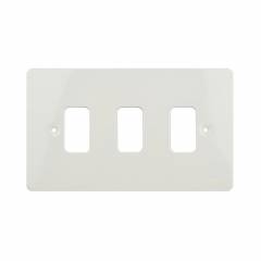 Schneider ZENcelo India 3 Module Surround and Gridplate (Pack of 3)