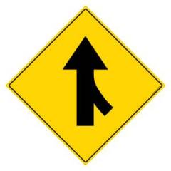 Asian Loto 3 m Traffic Sign Merge-Right Sign Board, ALC-SGN-15-900
