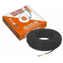 Polycab 200m PVC Insulated FR Single Core Unsheathed Black Cable, 4 Sq. mm