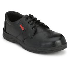 Kavacha S54 Leather Steel Toe Black Safety Shoe, Size: 6
