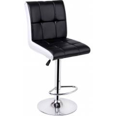 Mezonite Leatherette Black Cafeteria Stool