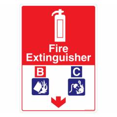 Safety Sign Store Fire Extinguisher-Liquid & Electrical Sign Board, FS404-A4V-01