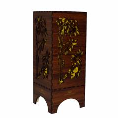 Dizionzrio DTBLPBR Yellow Handicrafts Wooden Look Hand Made Night Table Lamp