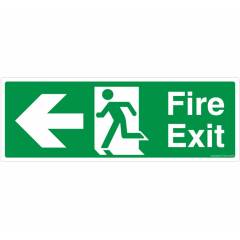 Safety Sign Store Fire Exit Left Sign Board, FE210-1029AL-01