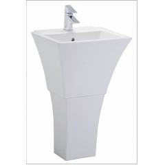 Cotto C-0413/C4117 EVITA Wash Basin with Pedestal, Colour: Ivory