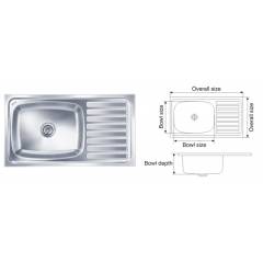 Nirali Elegance Ultra Anti Scratch Finish Kitchen Sink Size 1000x510 Mm