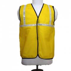 Nova Safe 2 Inch Yellow Net Reflective Safety Jacket, Thickness: 65 GSM (Pack of 10)