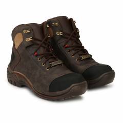 Udenchi UD760 Synthetic Material Steel Toe Brown Safety Shoes, Size: 6