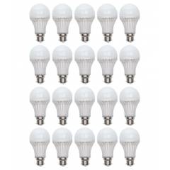 Audeom 5W B-22 White LED Bulbs (Pack of 20)
