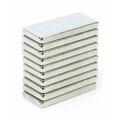 Neomag 92MININM31 N35-Ni Rectangle Shaped Silver Neodymium Magnet, Thickness: 2 mm (Pack of 10)