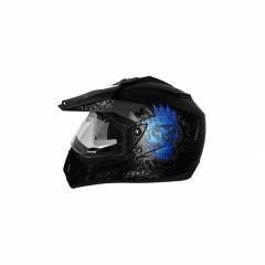 Vega Off Road Ranger Motorsports Blue Dull Black Helmet, Size (Medium, 580 mm)