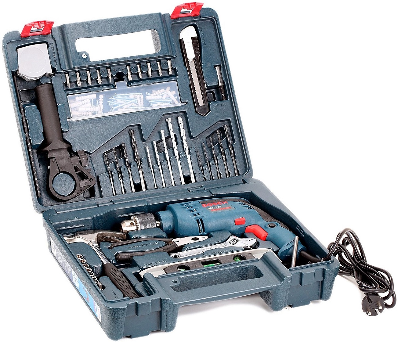 Buy Bosch 13mm 600w Impact Drill Kit Gsb 13 Re Online At Best