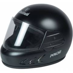 Stallion BLK Pride Plus Full Face Matte Black Motorbike Helmet, Size: M