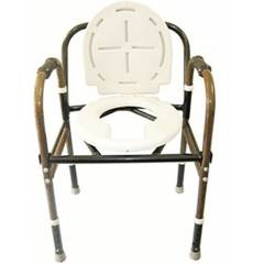 Albio WA-39 Invalid Rainbow Height Adjustable Folding Commode Chair with Arm Rest