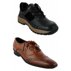 Da-Dhichi Combo of RA-03 Safety & Formal Shoes, Size: 6