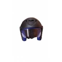 Deletion Flyer Black Open Face Helmet, Size: L
