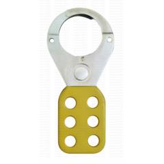 Asian Loto ALC-CHSV-Y Small Yellow Vinyl Coated Safety Lockout Hasp, Size: 25 mm (Pack of 5)