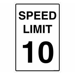 Safety Sign Store Speed Limit 10 Sign Board, TR501-90120REF-01