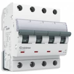 Crabtree Xpro 32A Four Pole D Curve MCB, DCMJDFPF032