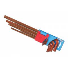 Taparia 10 Pieces Extra Long Ball Point Allen Keys Set, KBHI 10X