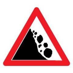 Asian Loto 3 mm Traffic Sign Falling Rocks Sign Board, ALC-SGN-67-900