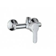 Jaquar Full Gold Opal Single Lever Exposed Shower Mixer With Connecting Legs & Wall Flanges, OPL-15147