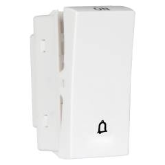 Crabtree 10A White One Way Bell Push Switch, ACASBXW101
