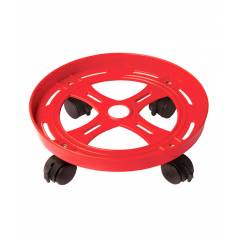 Abyss ABDY-0416 Virgin Grade Plastic Red Gas Cylinder Trolley
