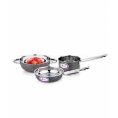 Airan 3 Pieces Stainless Steel Induction Bottom Cookware Set, APCK1596
