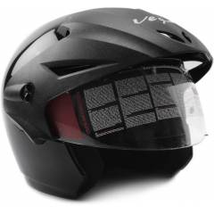 Vega Cruiser WP Black Open Face Motorbike Helmet, Size (Large, 600 mm)