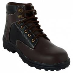 Da-Dhichi RA-06 Steel Toe Chocolate Brown Safety Boots, Size: 7