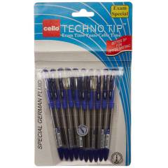 Cello Techno Tip Blue Ball Pen (Pack of 10)