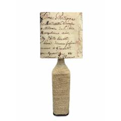 What Scrap Rope Square Vintage Ads Table Lamp