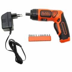 Black+Decker 3.6V Li-Ion Cordless Orange Screw Driver Kit with 10 Bits, BDCS36F