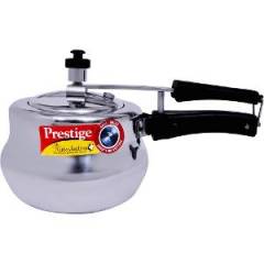 Prestige Nakshatra Plus 2 Litre Polished Handi Inner Lid Aluminium Pressure Cooker, 11651