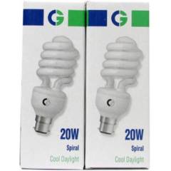 Crompton 20W B-22 Spiral DF CFL Cool Day Light (Pack of 2)