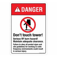 Safety Sign Store Danger: Do Not touch Tower Sign Board, SS635-A4AL-01