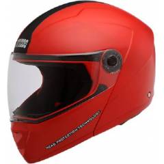 Studds Ninja Motorsports Red with Carbon Center Strip Flip-up Helmet, Size (Large, 580 mm)