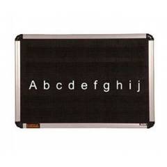 Asian Perforated Black Dotted Board with 100 Alphabetic Letters, Size: 36 mm