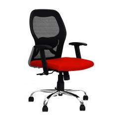 R P Enterprises Apollo Medium Back Red Office Chair, Dimensions: 45x48x60 cm