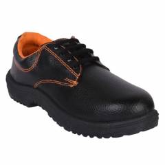Nova Safe Safari Labour PVC Black & Orange Steel Toe Safety Shoes, Size: 6