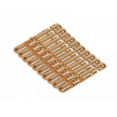 SmartShophar 4 Inch Brass Gold Capsule Tower Bolt, 54673-BCTB-GL04-P10 (Pack of 10)