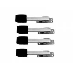 SmartShophar 5 Inch SS Nickel Silver Akom Door Stopper, 50521-STPA-NS05-P4 (Pack of 4)