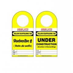 Asian Loto Lockout and Tagout Scaffold Tag, ALC-LST-Y (Pack of 10)