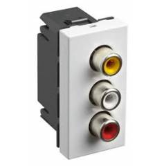Legrand Myrius Audio and Video Connector 3 Pole XLLR Sockets 2 Module