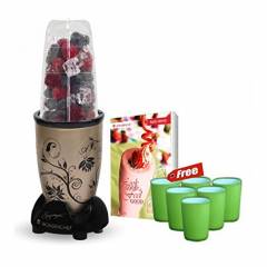 Wonderchef Nutriblend 400W Hand Blender with 6 Pieces Serving Glass Set